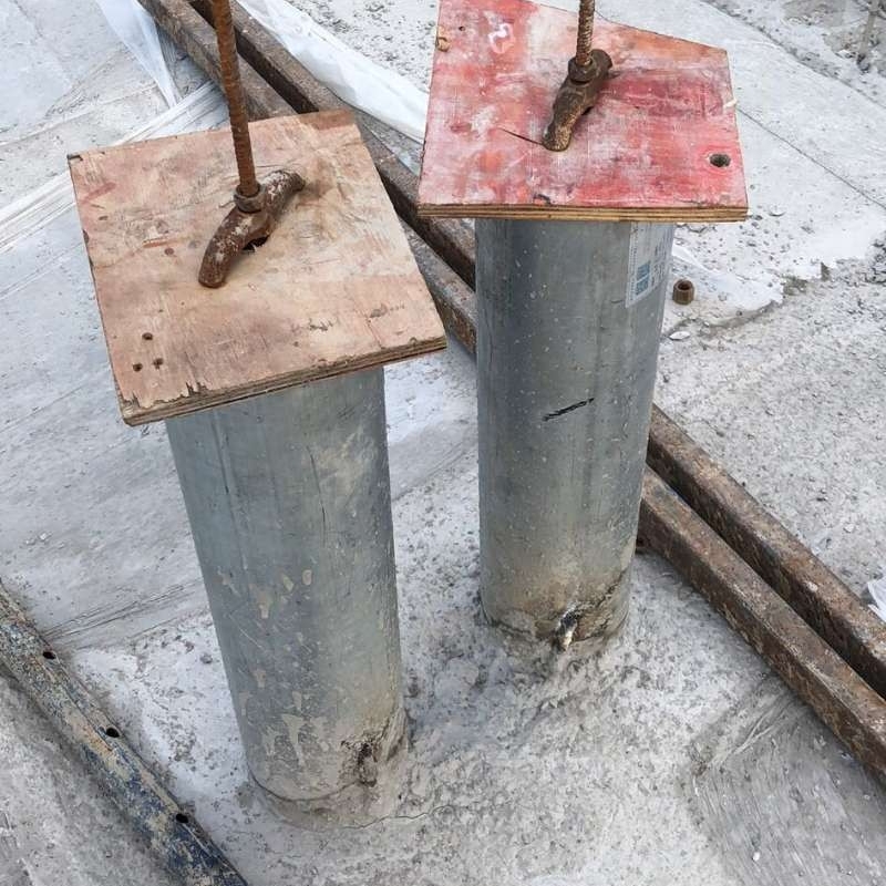 人防頂板預(yù)留套管安裝實(shí)景